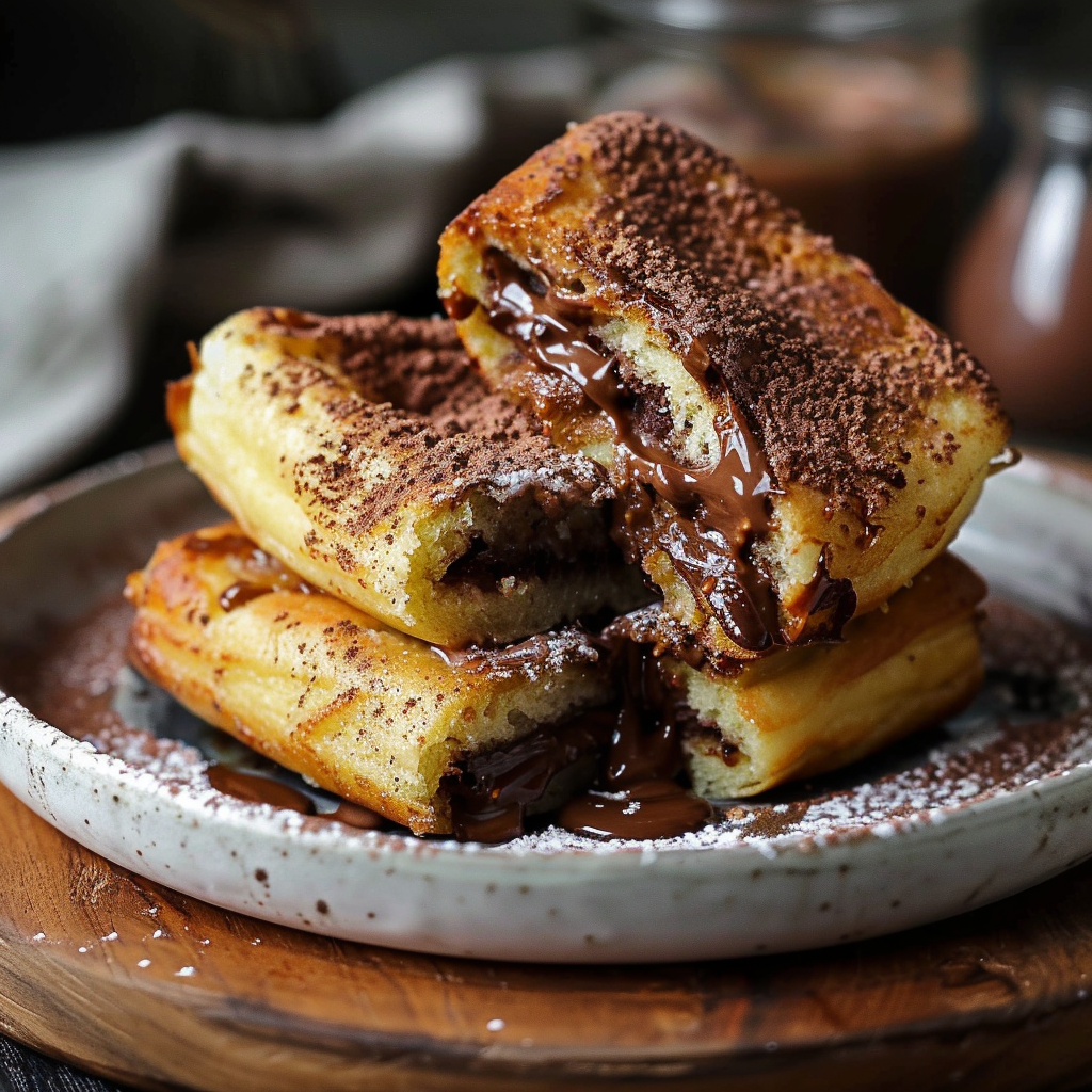Recette gourmande : Pain de mie roulé au Nutella façon pain perdu