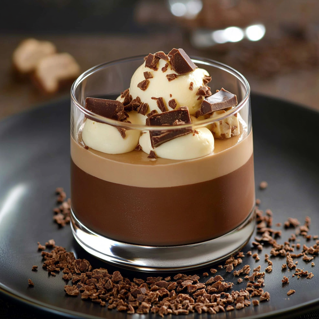 mousse aux trois chocolats en verrines