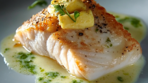 dos de cabillaud à la crème d'ail