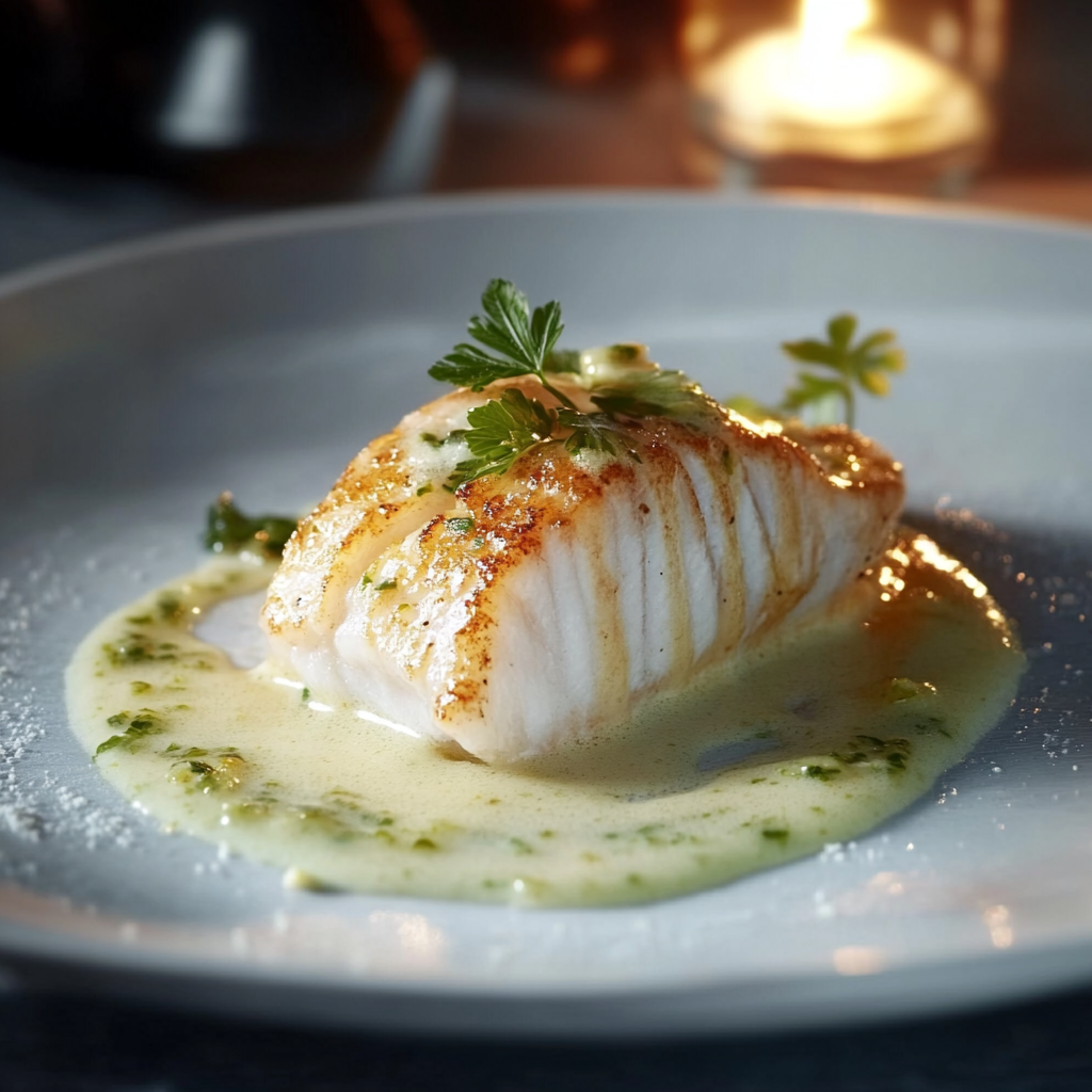 dos de cabillaud à la crème d'ail