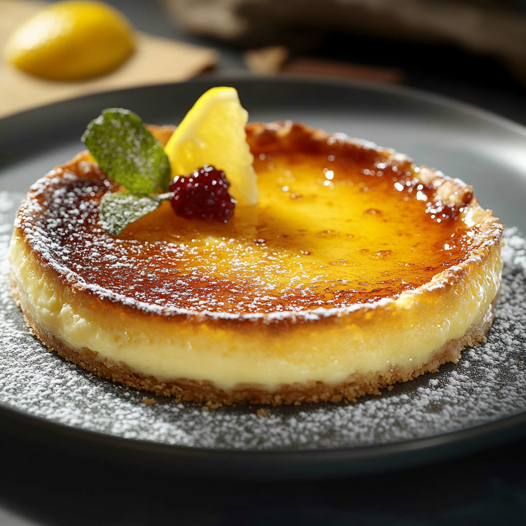Tarte crème brûlée citron