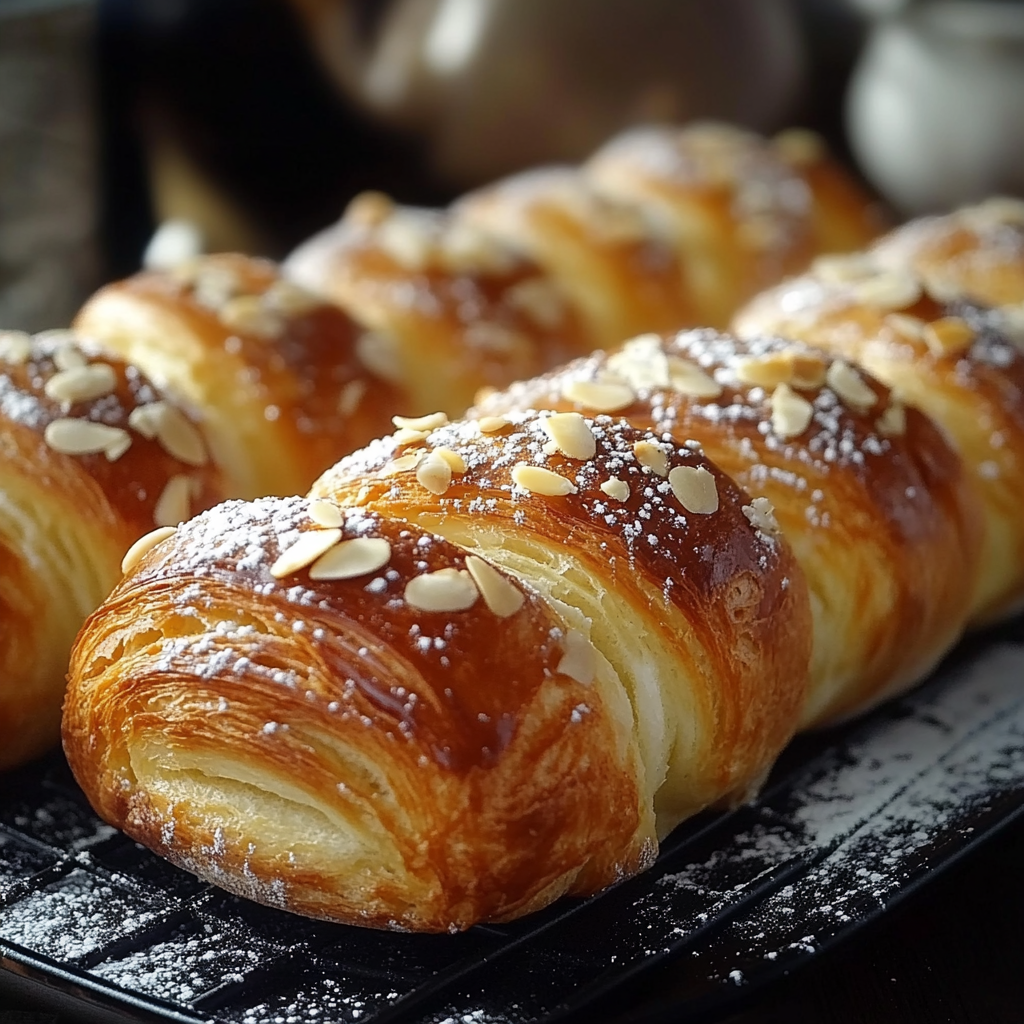 brioches à la crème et aux amandes