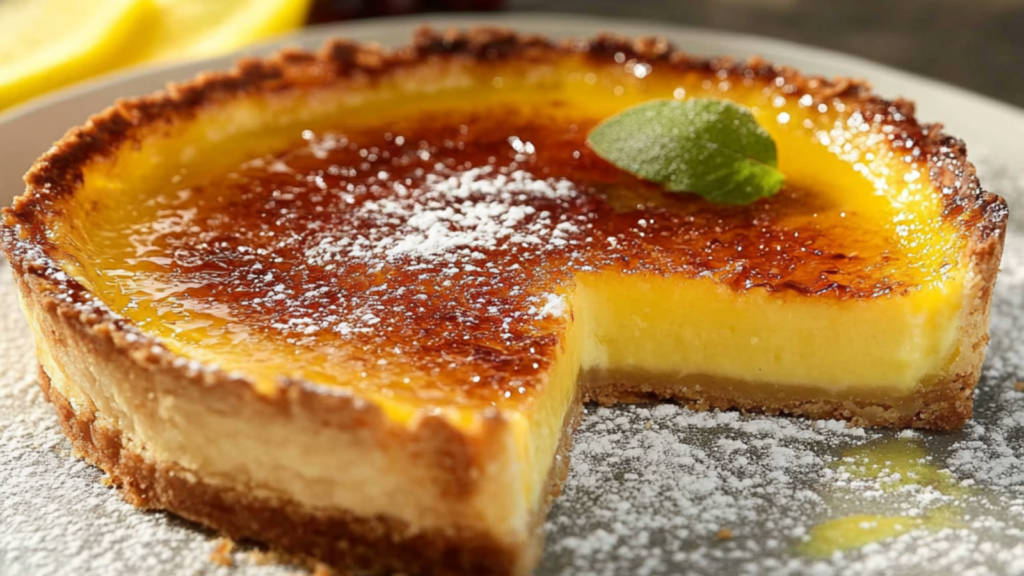 Tarte crème brûlée citron