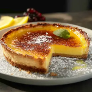 Tarte crème brûlée citron