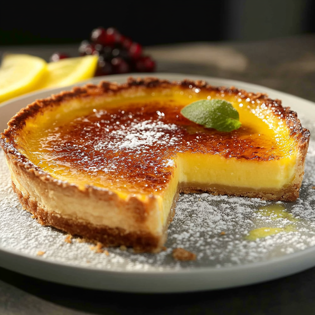 Tarte crème brûlée citron