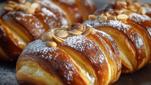 brioches à la crème et aux amandes
