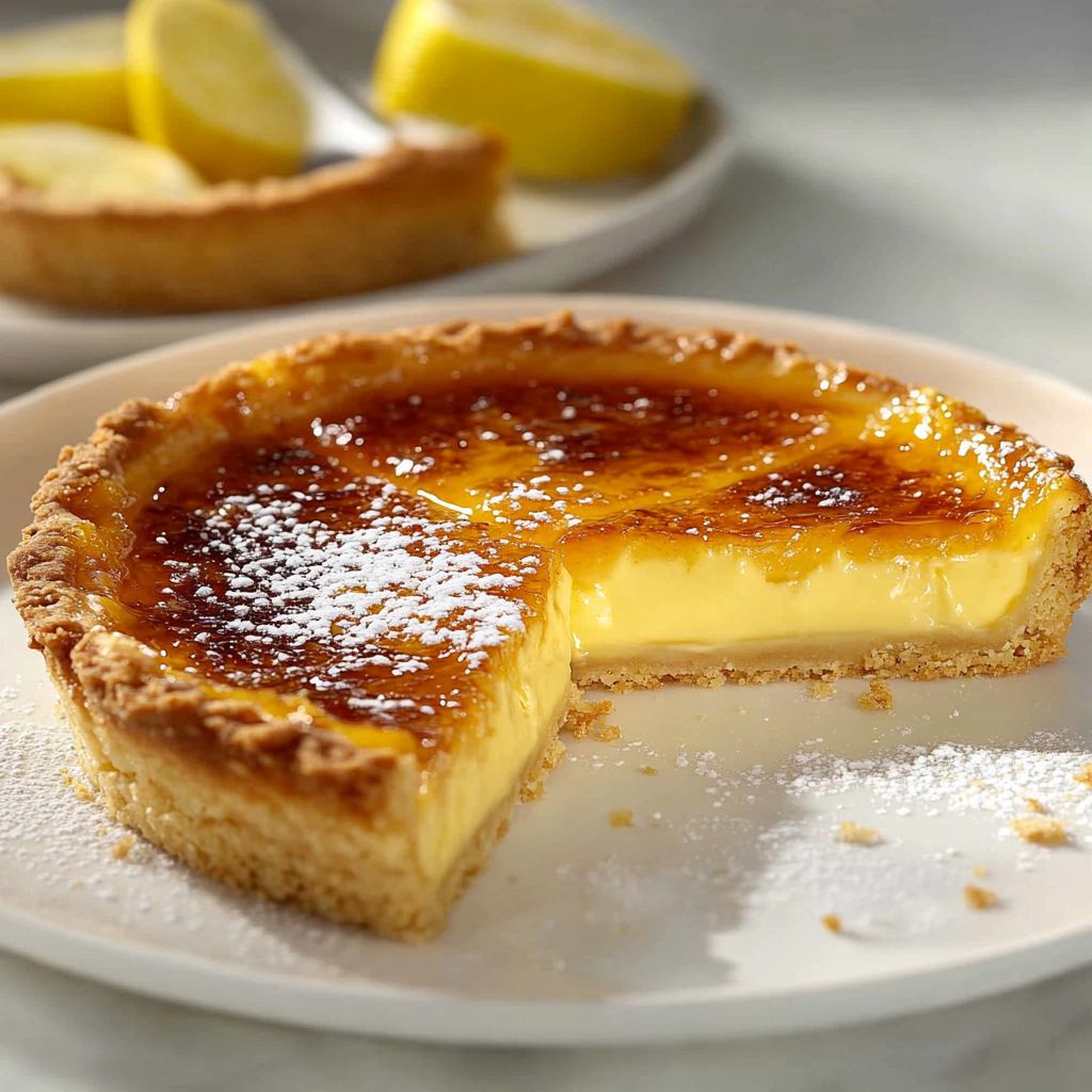 Tarte crème brûlée citron