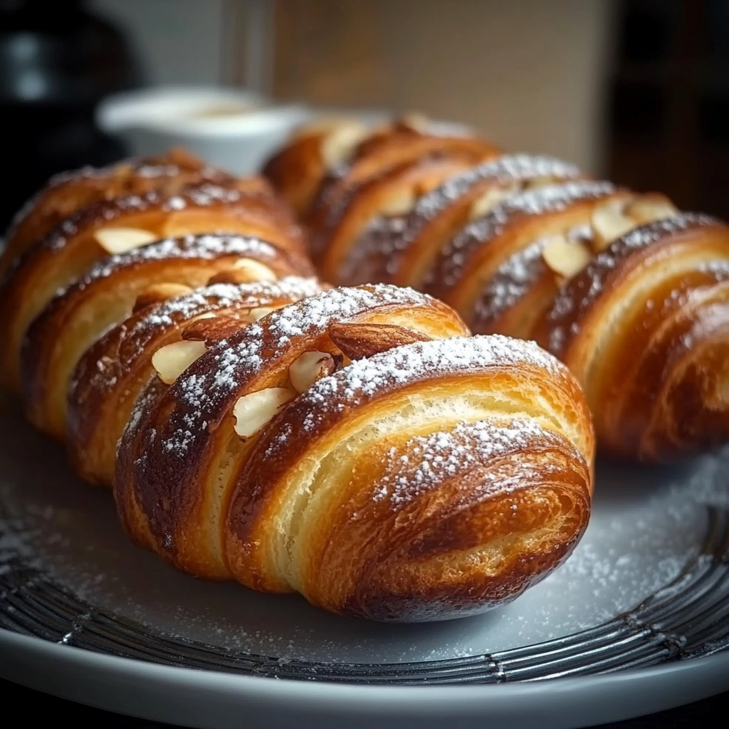 brioches à la crème et aux amandes