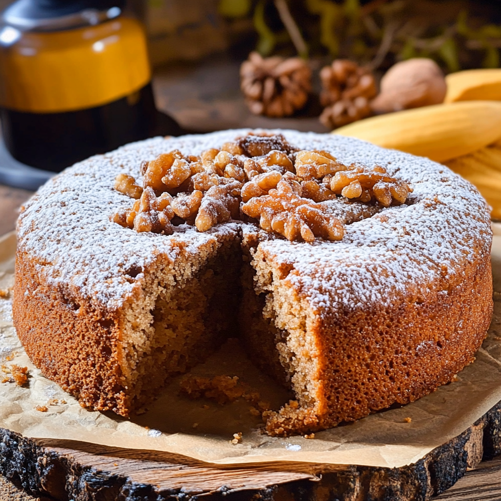 Gâteau moelleux aux noix