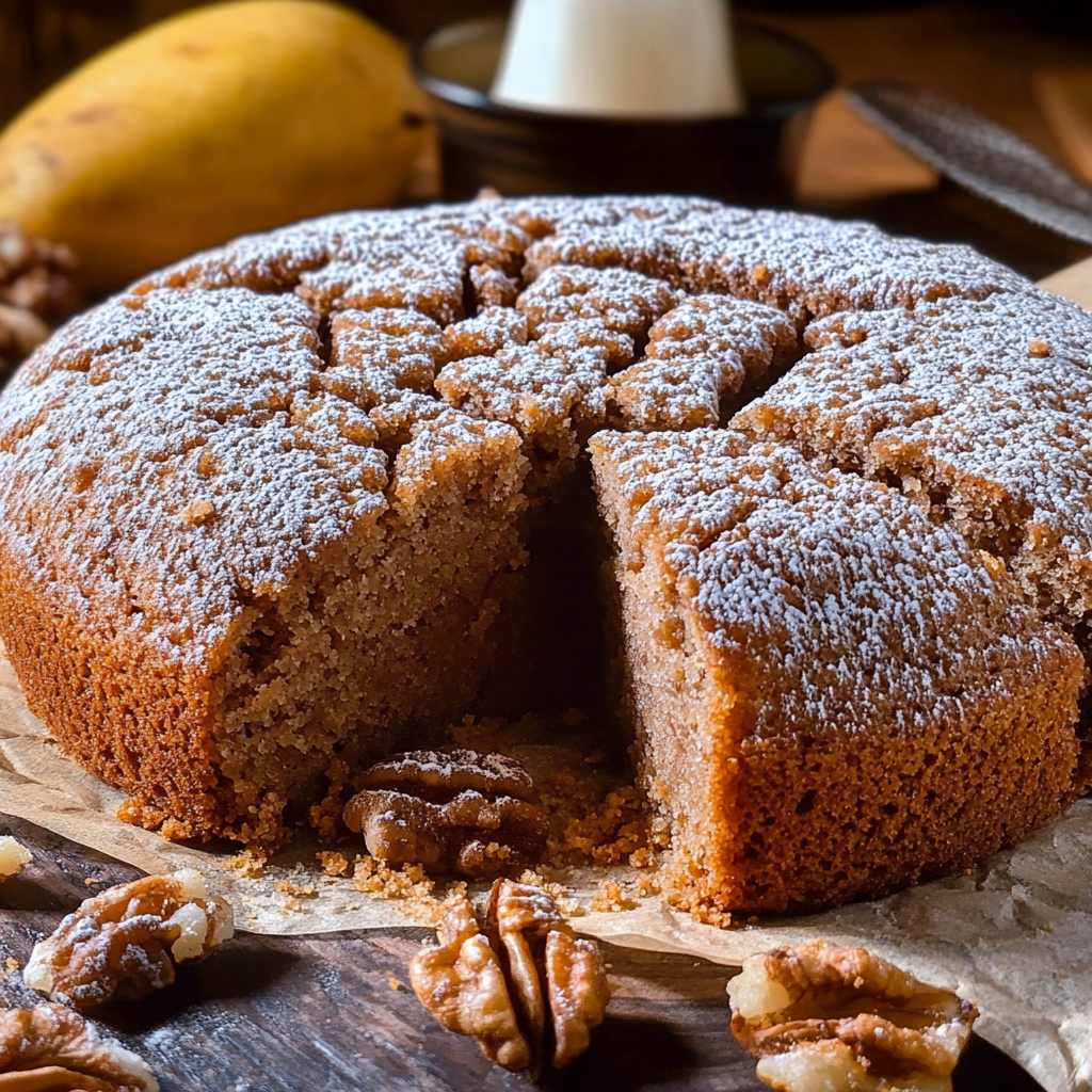 Gâteau moelleux aux noix