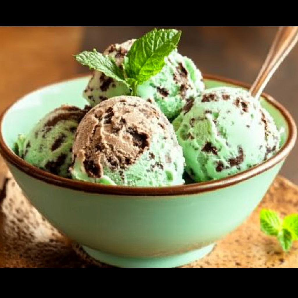 Glace Menthe Chocolat Maison