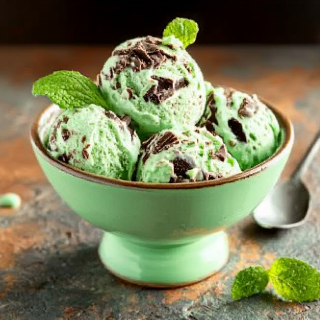 Glace Menthe Chocolat Maison