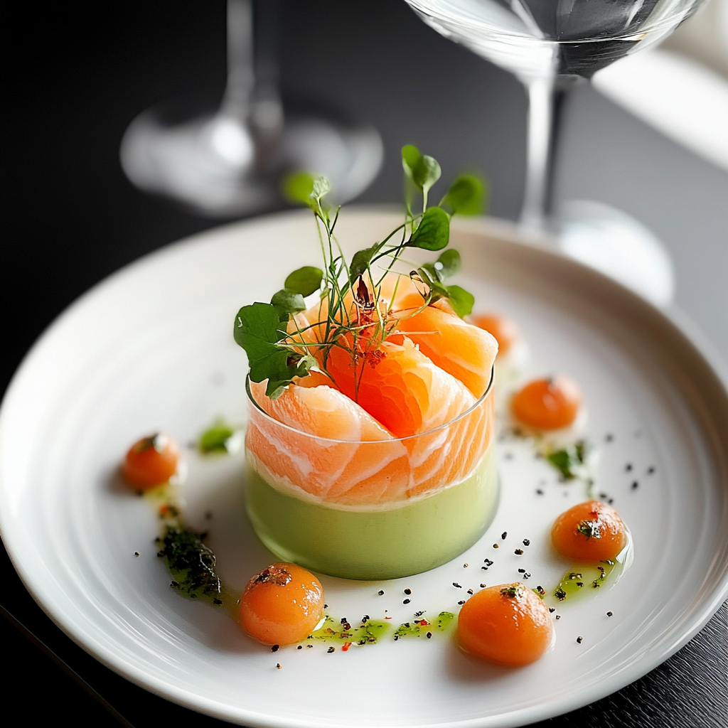 Mousse d'asperges au saumon fumé