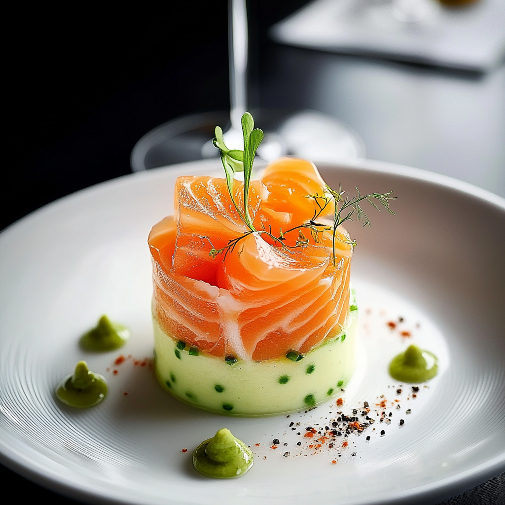 Mousse d'asperges au saumon fumé