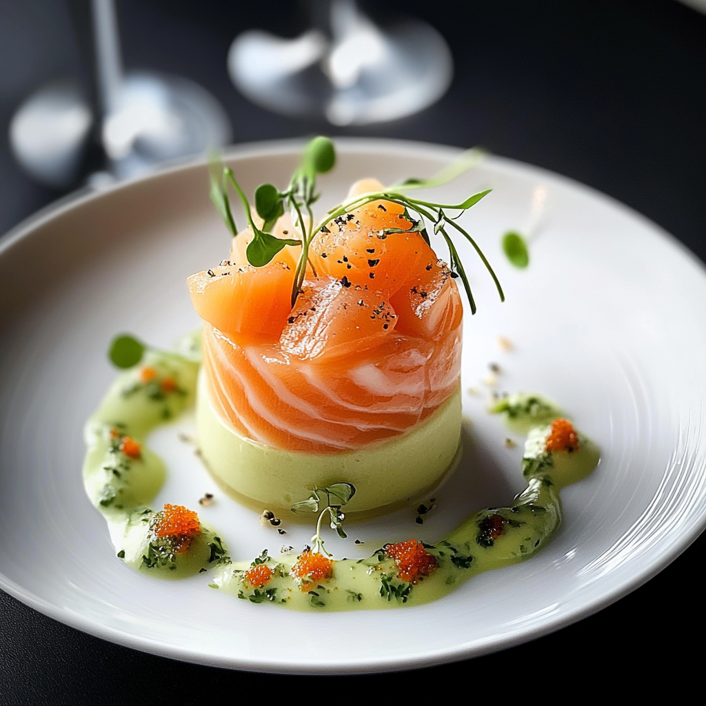 Mousse d'asperges au saumon fumé