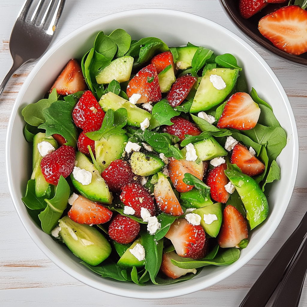 a Salade d'Épinards aux Fraises