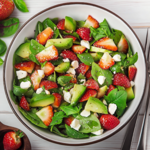 a Salade d'Épinards aux Fraises