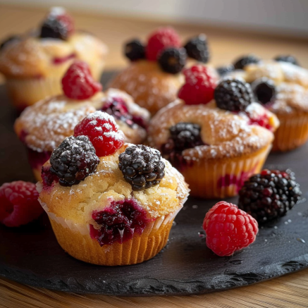 Muffins aux fruits et sirop d'érable Depuis recettemoderne.com
