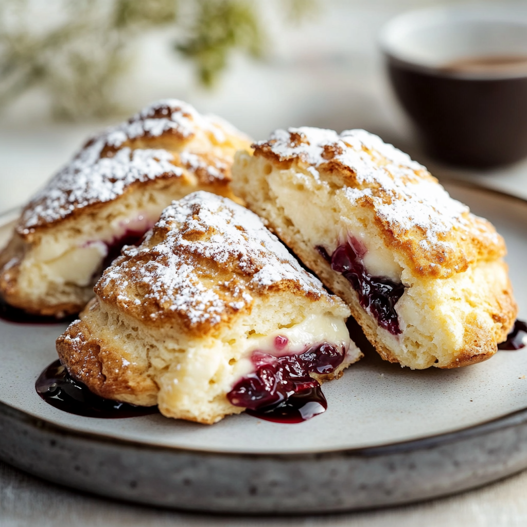 Scones aux Mûres et Chocolat Blanc