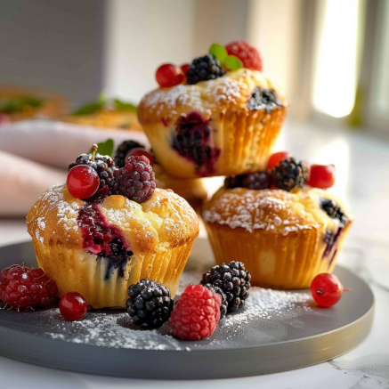 Muffins aux fruits et sirop d'érable Depuis recettemoderne.com
