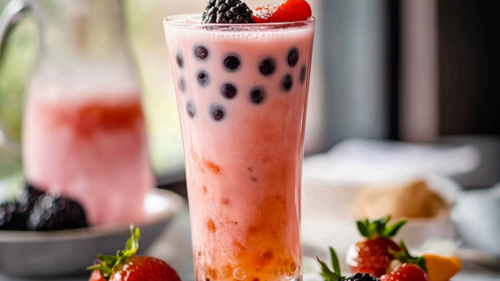 Recette de Bubble Tea à la Fraise: Fraîcheur Estivale Maison
