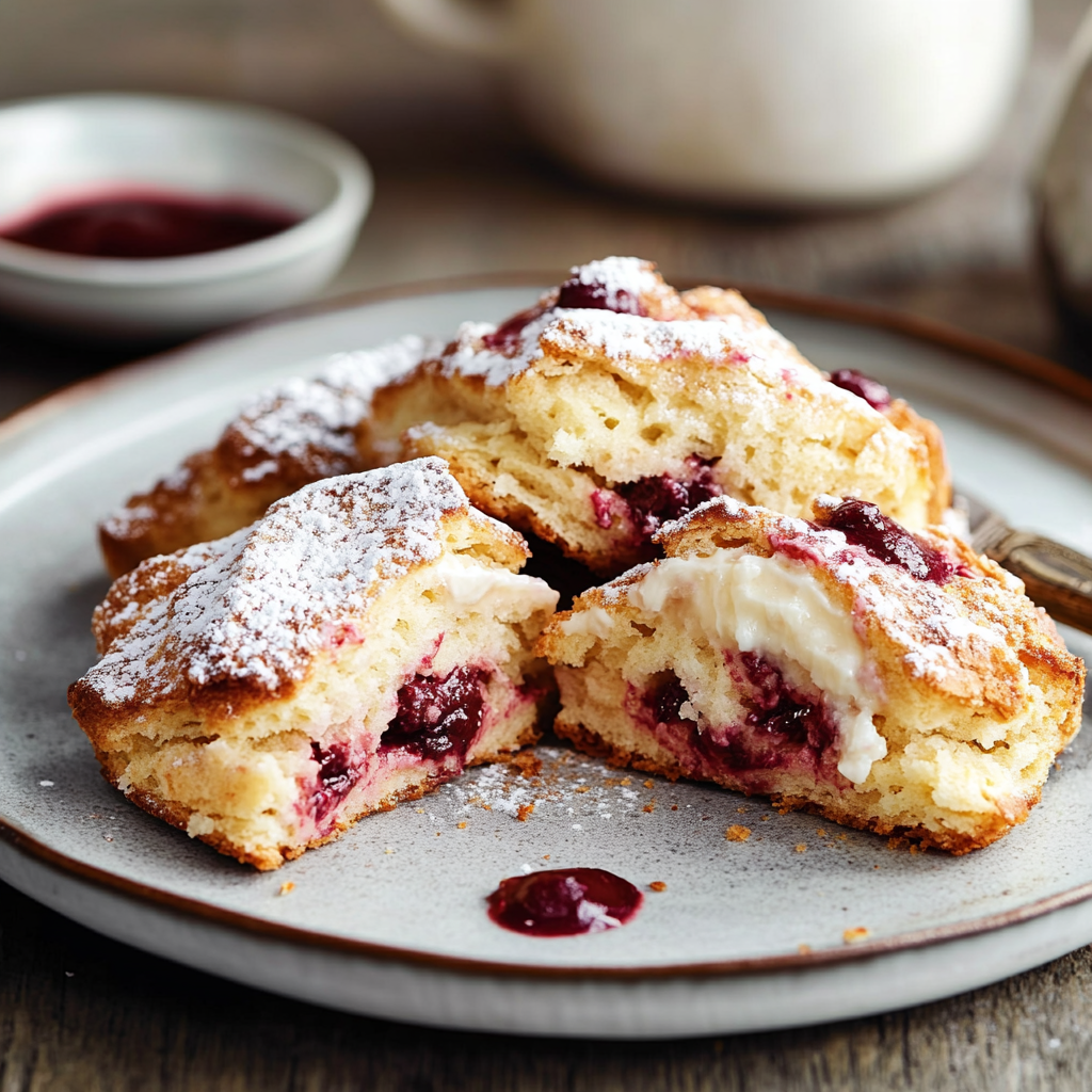 Scones aux Mûres et Chocolat Blanc