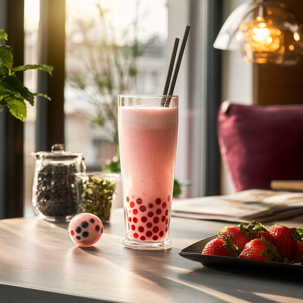 Recette de Bubble Tea à la Fraise: Fraîcheur Estivale Maison