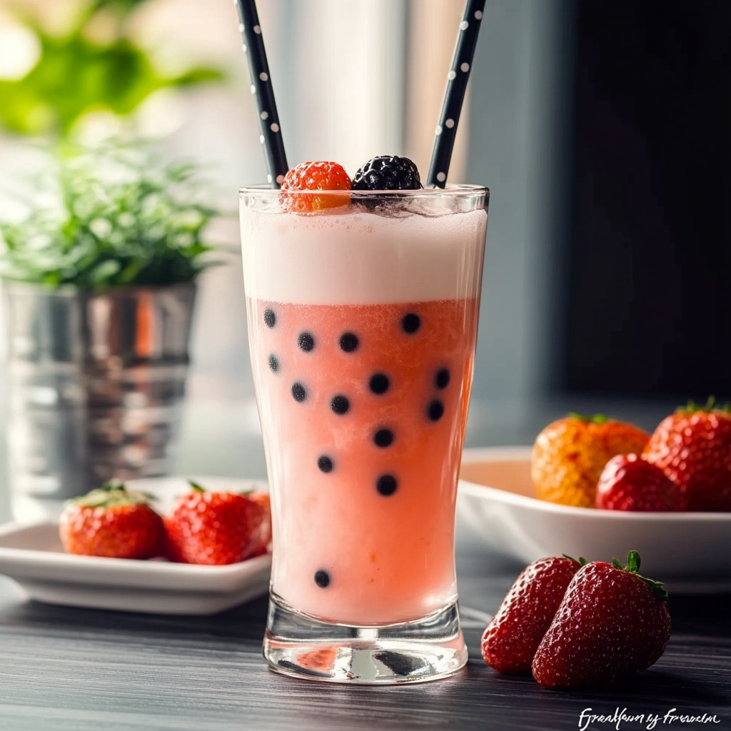 Recette de Bubble Tea à la Fraise: Fraîcheur Estivale Maison