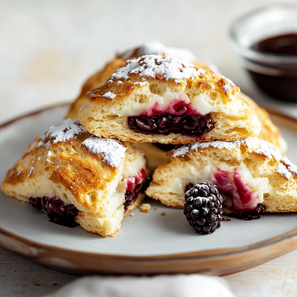 Scones aux Mûres et Chocolat Blanc