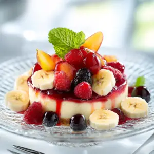 Salade Fraises Bananes Cheesecake : Fraîcheur Fruitée en un Bol
