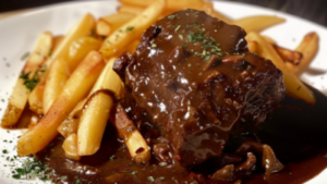 Carbonade Flamande avec Frites depuis recettemoderne.com
