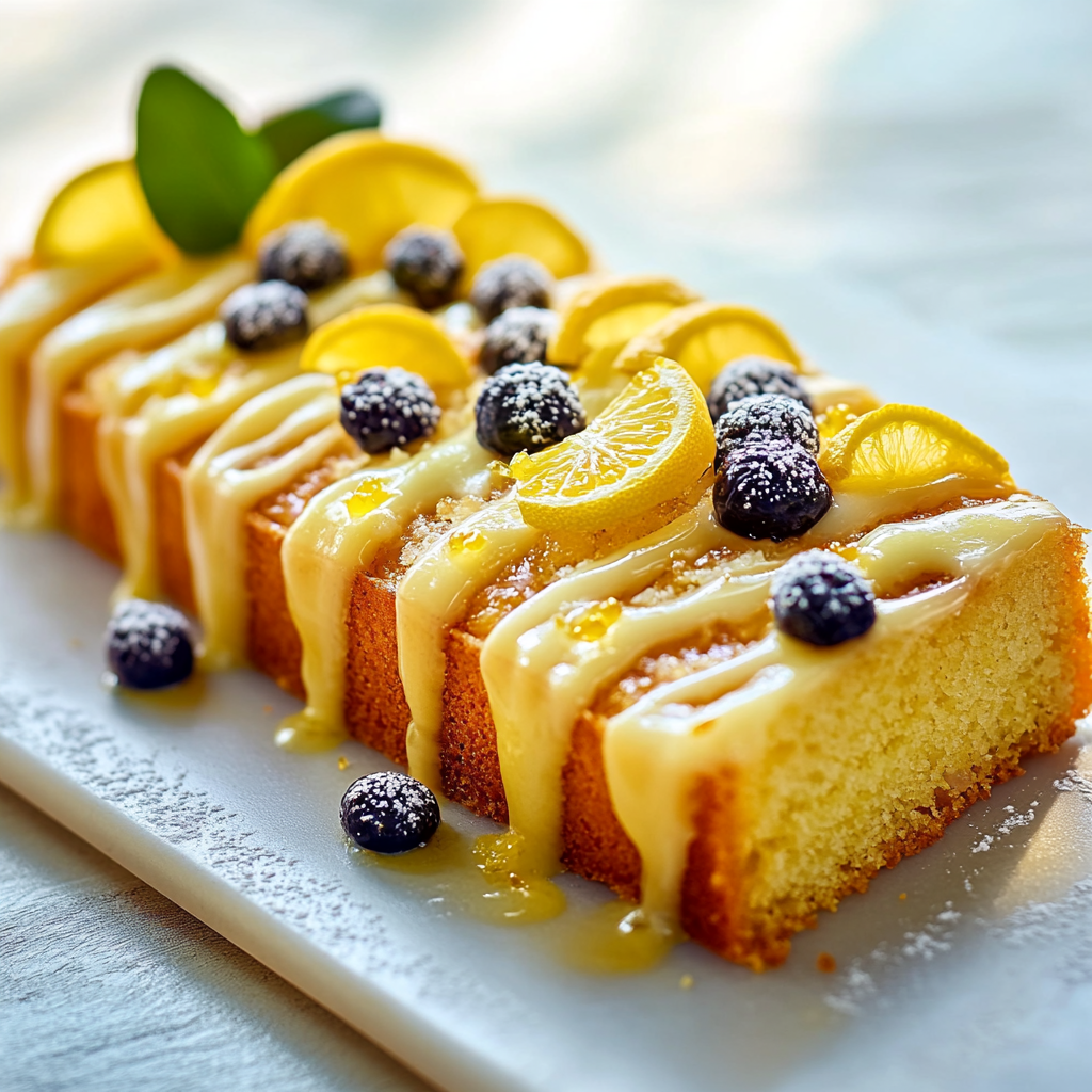 gâteau myrtille amande citron