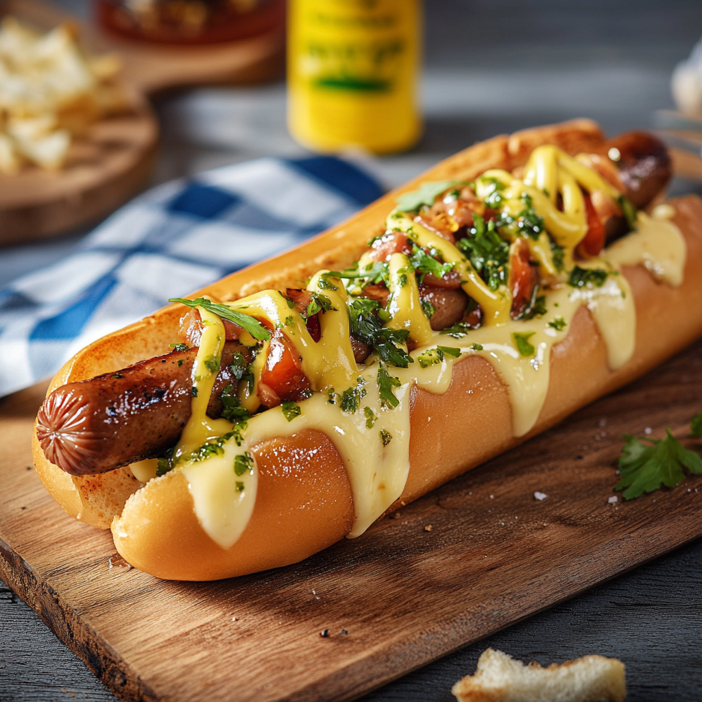 Hot Dogs au Fromage Grillé