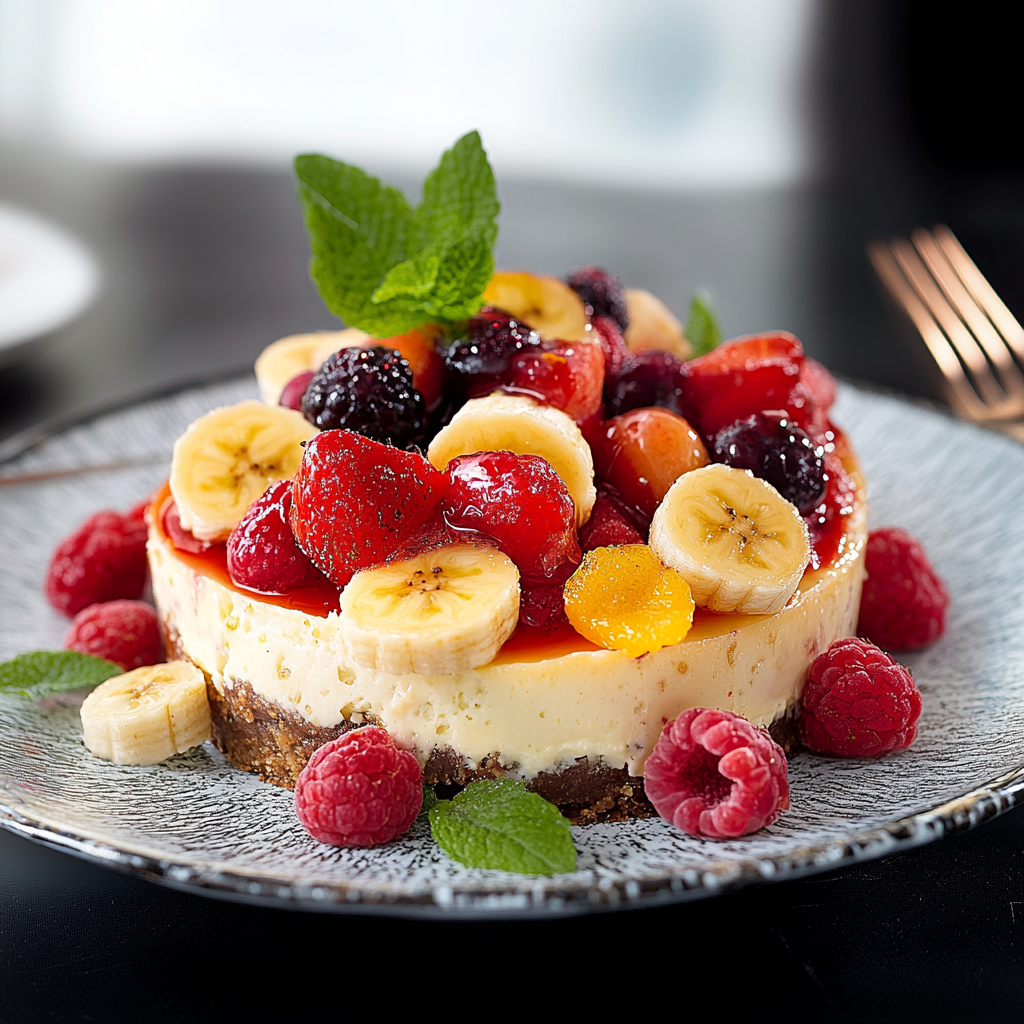 Salade Fraises Bananes Cheesecake : Fraîcheur Fruitée en un Bol