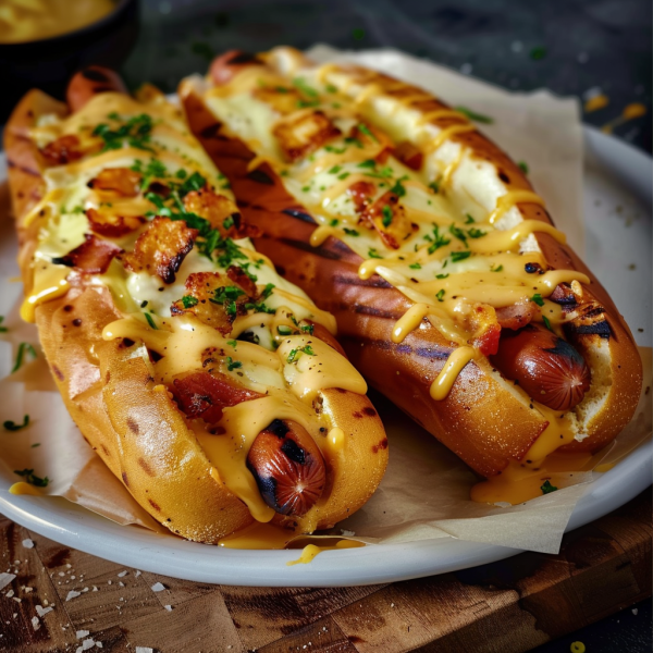 Hot Dogs au Fromage Grillé depuis recettemoderne.com