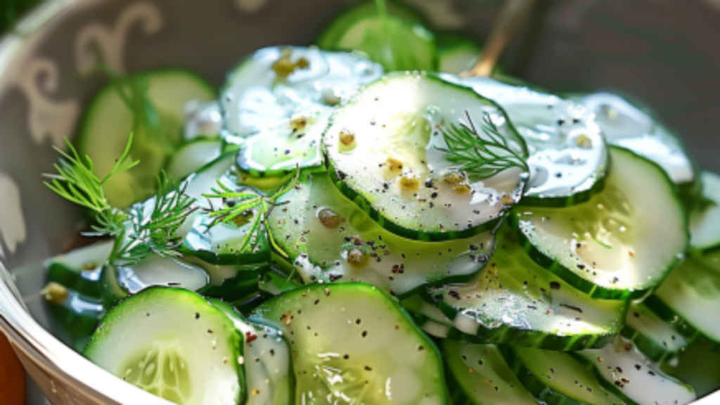 Salade de concombre allemande Depuis recettemoderne.com