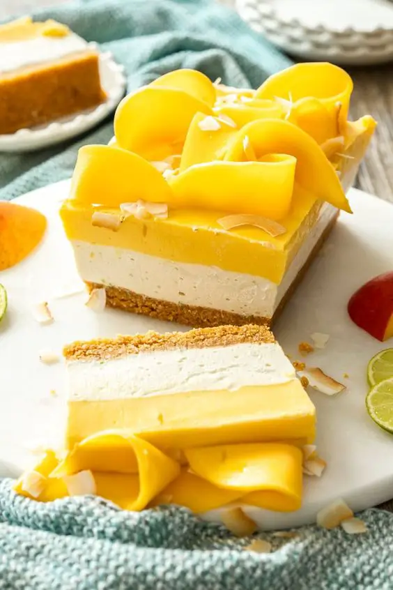 Cheesecake à la mangue Depuis recettemoderne.com