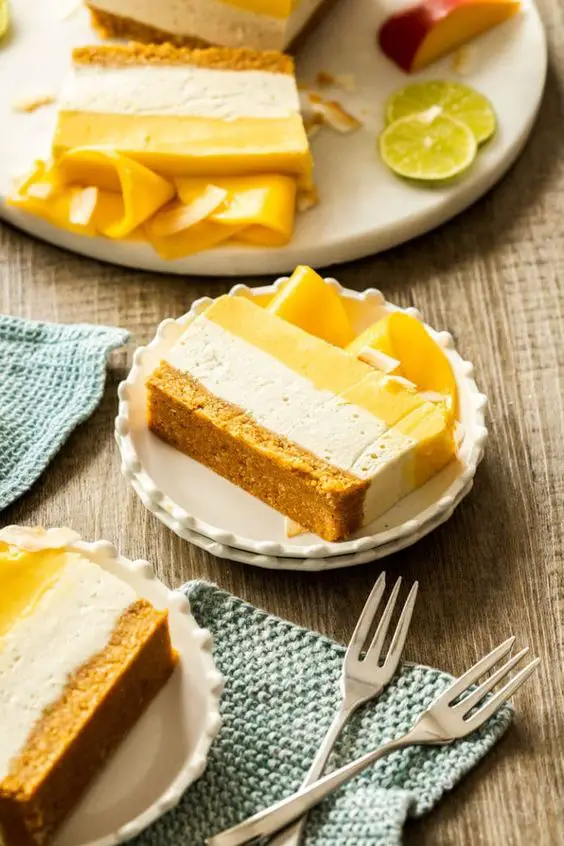 Cheesecake à la mangue Depuis recettemoderne.com