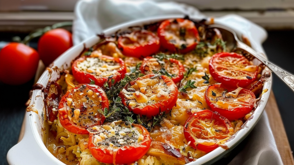 Gratin de Riz à la Tomate depuis recettemoderne.com