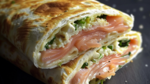 Wraps Fraîcheur au Fromage Concombres Saumon Fumé
