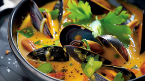 Velouté de moules au curry depuis recettemoderne.com