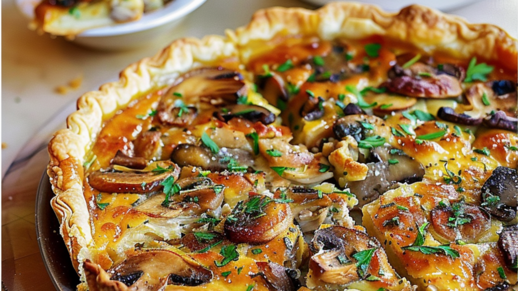 Quiche Champignons-Poulet depuis recettemoderne.com