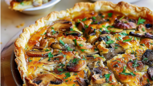 Quiche Champignons-Poulet depuis recettemoderne.com