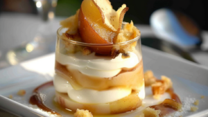 Verrines Poires Crème de Marron depuis recettemoderne.com