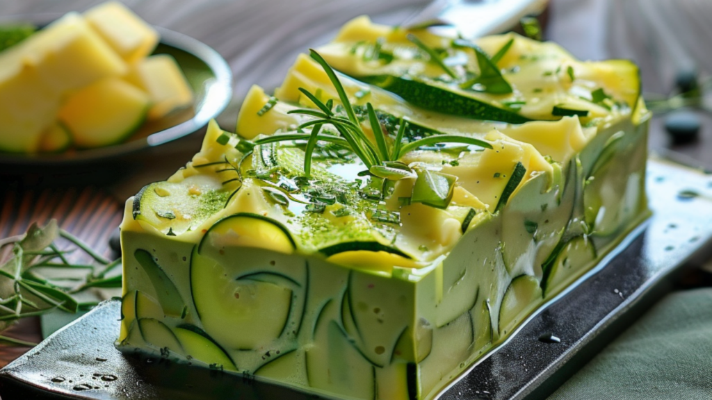 flan de courgettes à la feta depuis recettemoderne.com
