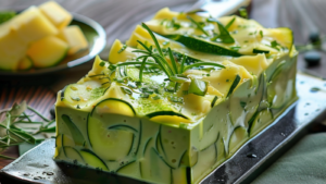 flan de courgettes à la feta depuis recettemoderne.com