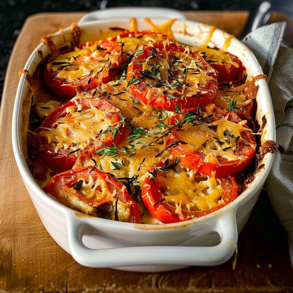 Gratin de Riz à la Tomate depuis recettemoderne.com