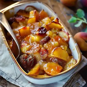 Far aux Pommes, Abricots et Raisins Secs depuis recettemoderne.com
