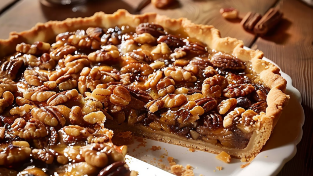 tarte aux noix depuis recettemoderne.com