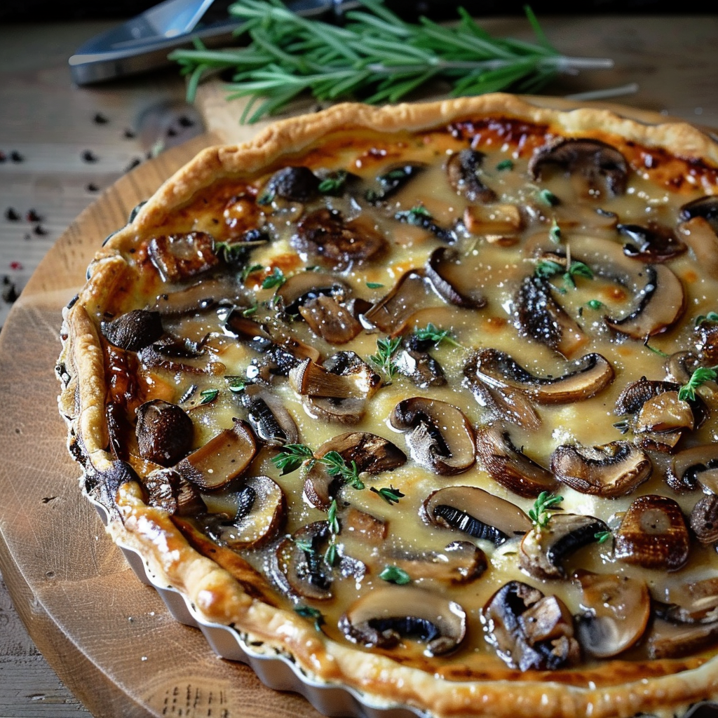 Tarte aux Champignons depuis recettemoderne.com